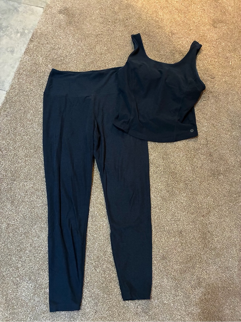 Danskin Navy Tank and Leggings Active Set